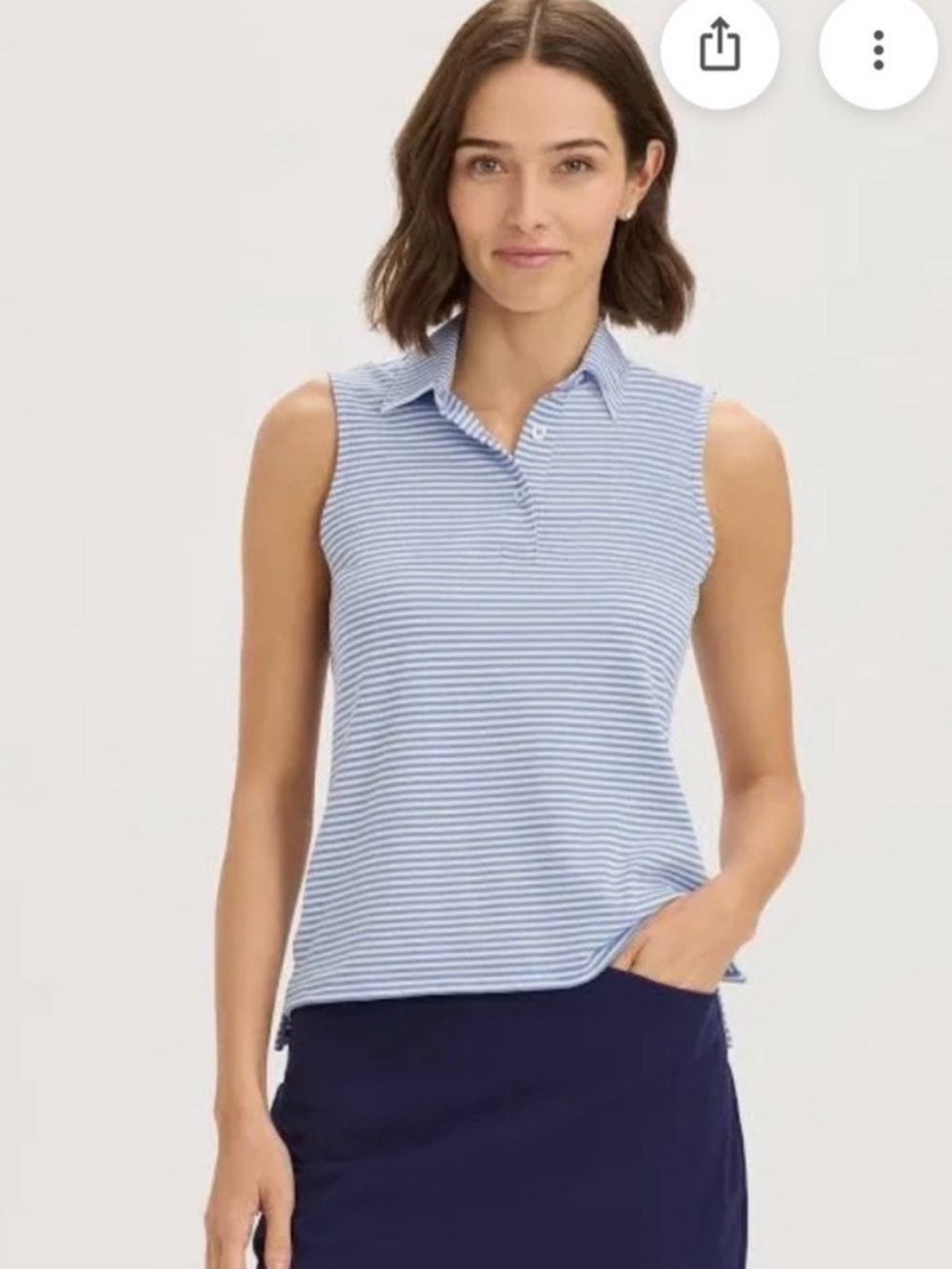 Renwick Sleeveless Stretch Cotton Golf Polo